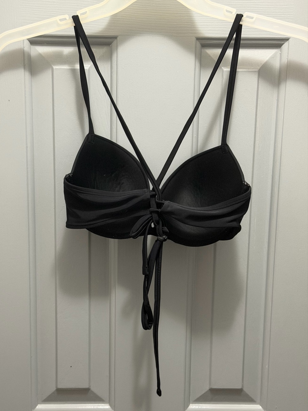 aerie Perker Push Up String Bikini Swim Top Underwire Women’s Size 36B Black - Picture 2 of 8